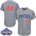 Mens Majestic Chicago Cubs #44 Anthony Rizzo Grey 2016 World Series Champions Flexbase Authentic Collection MLB Jersey