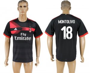 2017-18 AC Milan 18 MONTOLIVO Third Away Thailand Soccer Jersey