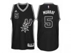 Mens San Antonio Spurs #5 Dejounte Murray adidas Black Signature Spur Swingman Jersey