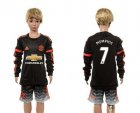 Manchester United #7 Memphis SEC Away Long Sleeves Kid Soccer Club Jersey