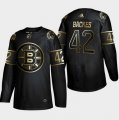 Bruins #42 David Backes Black Gold Adidas Jersey