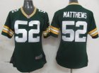 Women Nike Green Bay Packers #52 Matthews green Jersey