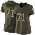 Women Nike Philadelphia Eagles #71 Jason Peters Green Salute to Service Jerseys