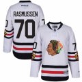 Youth Reebok Chicago Blackhawks #70 Dennis Rasmussen Authentic White 2017 Winter Classic NHL Jersey