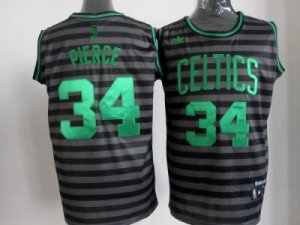 nba boston celtics #34 pierce grey[black strip]