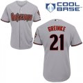 MLB Arizona Diamondbacks #21 Grey Zack Greinke Mens cool base Jersey