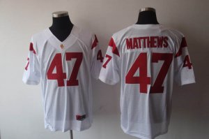 NCAA USC Trojans #47 matthews white