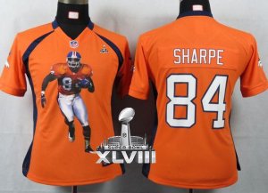 2014 super bowl xlvii nike women nfl jerseys denver broncos #84 sharpe orange[portrait fashion]