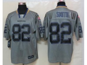 Nike NFL Baltimore Ravens #82 Torrey Smith Grey Jerseys[Lights out Elite]