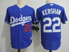 Los Angeles Dodgers #22 Clayton Kershaw Blue Cool Base Jersey