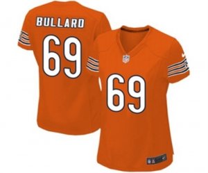 Womens Nike Chicago Bears #69 Jonathan Bullard Game Orange Alternate NFL Jersey