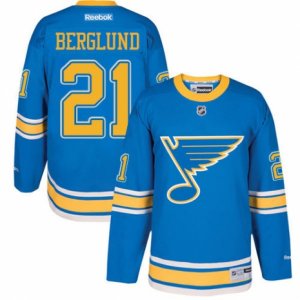 Youth Reebok St. Louis Blues #21 Patrik Berglund Authentic Blue 2017 Winter Classic NHL Jersey