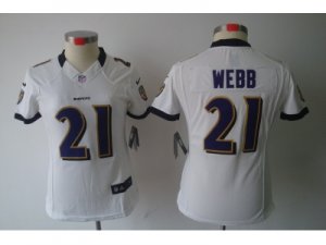 Nike Women Baltimore Ravens #21 Lardarius Webb White Jerseys