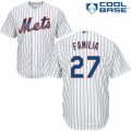 Mens Majestic New York Mets #27 Jeurys Familia Authentic White Home Cool Base MLB Jersey