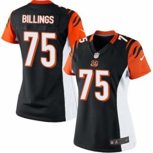 Women\'s Nike Cincinnati Bengals #75 Andrew Billings Limited Black Team Color NFL Jersey