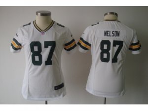 Nike women nfl green bay packers #87 nelson white jerseys