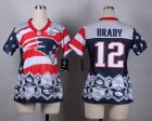 2015 Super Bowl XLIX Women Nike New England Patriots #12 Brady Jerseys(Style Noble Fashion)