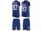 Mens Nike New York Giants #97 Devin Taylor Limited Royal Blue Tank Top Suit NFL Jersey