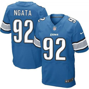 Nike Detroit Lions #92 Haloti Ngata blue jerseys(Elite)