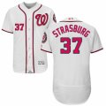 Mens Majestic Washington Nationals #37 Stephen Strasburg White Flexbase Authentic Collection MLB Jersey
