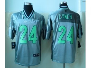 Nike Seattle Seahawks #24 Lynch Grey Jerseys(Vapor Elite)