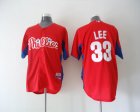 mlb Philadelphia Phillies #33 Lee 2011 BP Red[Cool Base]