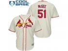 Youth St.Louis Cardinals #51 Willie McGee Cream Cool Base Stitched MLB Jersey