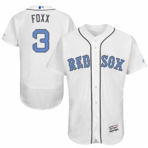 Men\'s Majestic Boston Red Sox #3 Jimmie Foxx Authentic White 2016 Father\'s Day Fashion Flex Base MLB Jersey