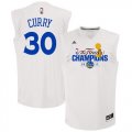 Warriors #30 Stephen Curry White 2017 NBA Champions Replica Jersey
