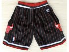 NBA Chicago Bulls Black Red Strip Swingman Shorts