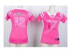 Nike women nfl jerseys new england patriots #12 tom brady pink[fashion Rhinestone sequins]