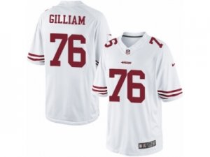 Mens Nike San Francisco 49ers #76 Garry Gilliam Limited White NFL Jersey