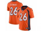 Mens Nike Denver Broncos #26 Darian Stewart Vapor Untouchable Limited Orange Team Color NFL Jersey
