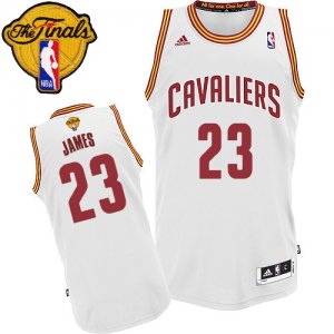 Men\'s Adidas Cleveland Cavaliers #23 LeBron James Swingman White Home 2016 The Finals Patch NBA Jersey