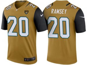 Men Jacksonville Jaguars #20 Jalen Ramsey Gold Color Rush Legend Jersey