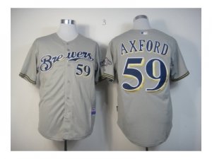 MLB jerseys milwaukee brewers #59 axford grey