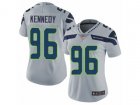 Women Nike Seattle Seahawks #96 Cortez Kennedy Vapor Untouchable Limited Grey Alternate NFL Jersey