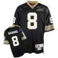 New Orleans Saints #8 Manning throwback black[Champions patch]