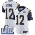 Nike Rams #12 Brandin Cooks White Youth 2019 Super Bowl LIII Vapor Untouchable Limited Jersey