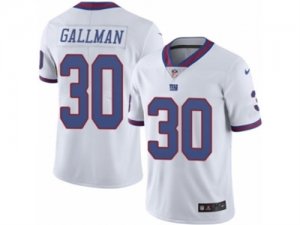 Mens Nike New York Giants #30 Wayne Gallman Limited White Rush NFL Jersey