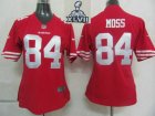 2013 Super Bowl XLVII Women NEW San Francisco 49ers 84 Moss Red Jerseys