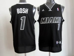 nba miami heat #1 bosh black[revolution 30 swingman