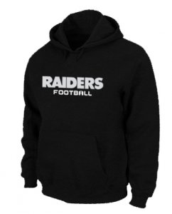 Oakland Raiders Authentic font Pullover Hoodie Black