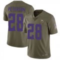 Nike Vikings #28 Adrian Peterson Olive Salute To Service Limited Jersey
