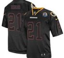 Nike Redskins #21 Sean Taylor Lights Out Black With Hall of Fame 50th Patch NFL Elite Jersey