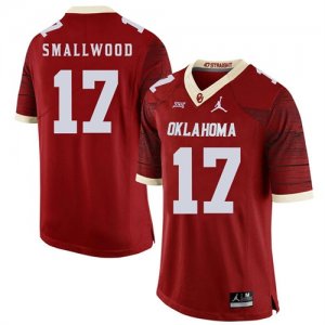 Oklahoma Sooners #17 Jordan Smallwood Red 47 Game Winning Streak College Football Jersey