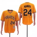 Pirates #24 Barry Bonds Orange Cooperstown Collection Jersey