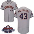 Astros #43 Lance McCullers Grey Flexbase Authentic Collection 2017 World Series Champions Stitched MLB Jersey