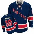 Mens Reebok New York Rangers #10 J.T. Miller Premier Navy Blue Third NHL Jersey