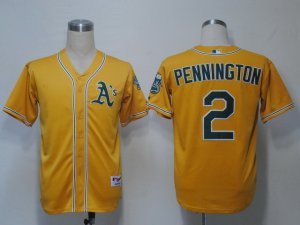 MLB Oakland Athletics #2 Pennington Yellow